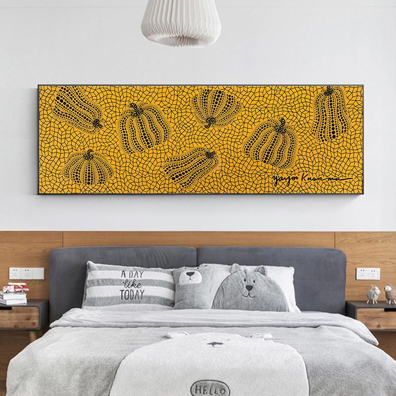 

Абстрактная желтая тыква, картина маслом, постер и гравюра, современное настенное искусство, картина от Язумы Кусамы