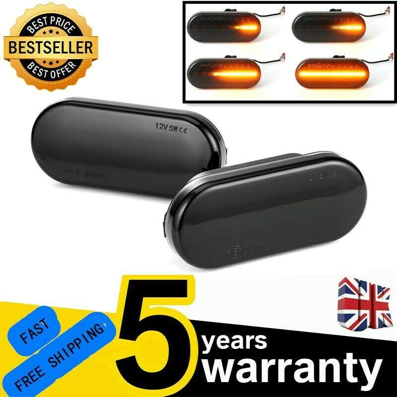 

2 динамических светодиодных боковых указателя поворота для VW Golf Passat Bora Polo Ford 2pcs как