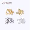 5/5.5/6/7mm Size 18K Gold Plated Brass Spring Ring Clasp with Open Ring, Round Clasps Connector For Bracelet Necklace Making