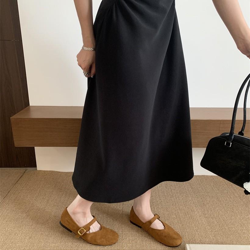 Women's shoes flat Mary Jane shoes women's 2025 spring and summer new square head shallow mouth gentle evening shoes