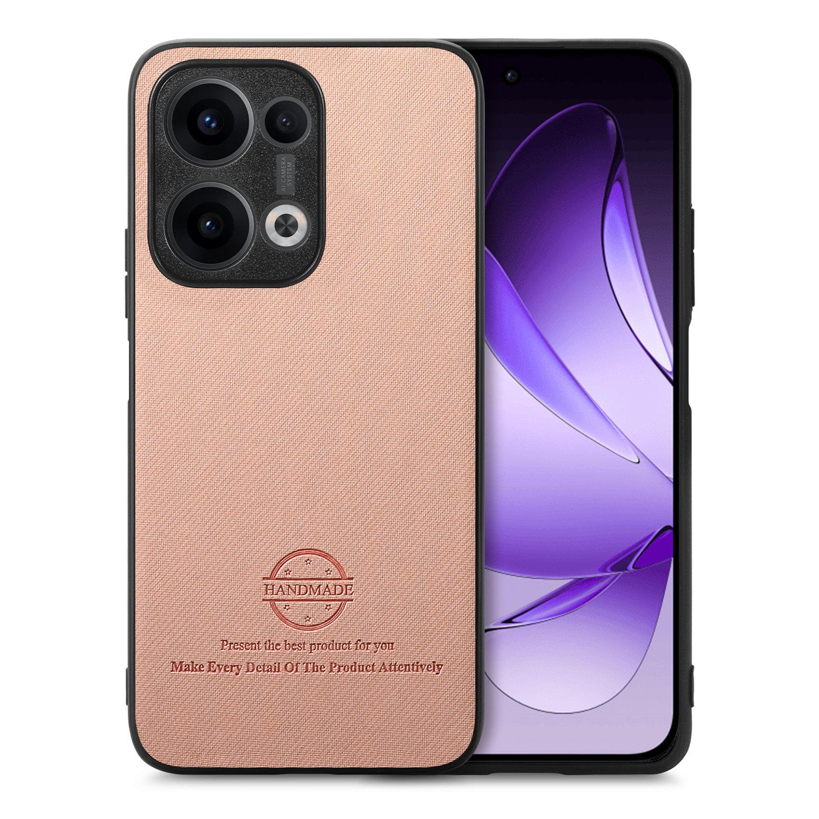 

Для Oppo Reno13 5G (Глобальний) Шкіряна задня кришка для телефону з текстурою тканини F