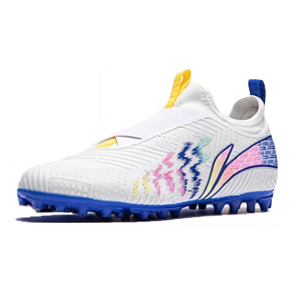 Li Ning Kids Speed Shadow 2 Young MG Artificial Turf Fabric Comfortable Versatile Non-Slip Shock Absorbing Low-Top Soccer Shoes YKGU004-3