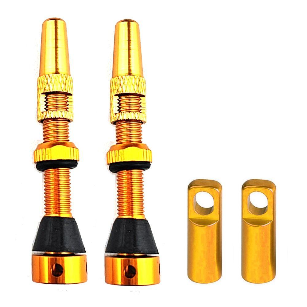 1 Pair 40mm/44mm/60mm Tubeless Tire Valves CNC Technology Bike Valve Kits  Mountain Road Bike