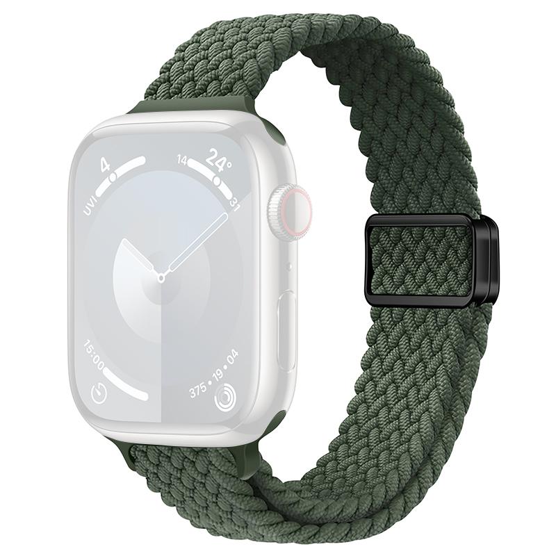 For Apple Watch 10 46mm/Ultra 2/Ultra 49mm/9 8 7 45mm/SE (2023) SE (2022) SE 6 5 4 44mm/3 2 1 42mm Watch Strap Braided Nylon Band