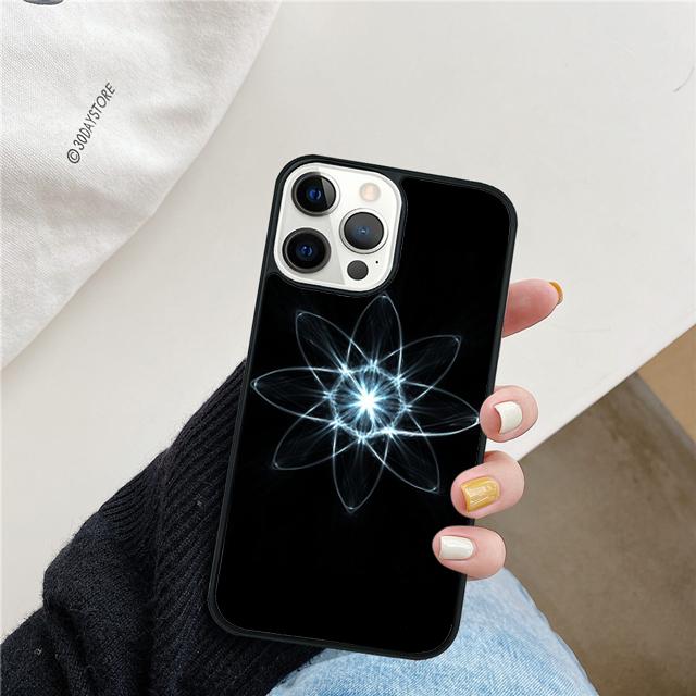 Atom Chemistry Science Design Phone Case Cover For iPhone 17 Air 15 16 Pro Max 14 13 12 11 Pro Max Plus Coque
