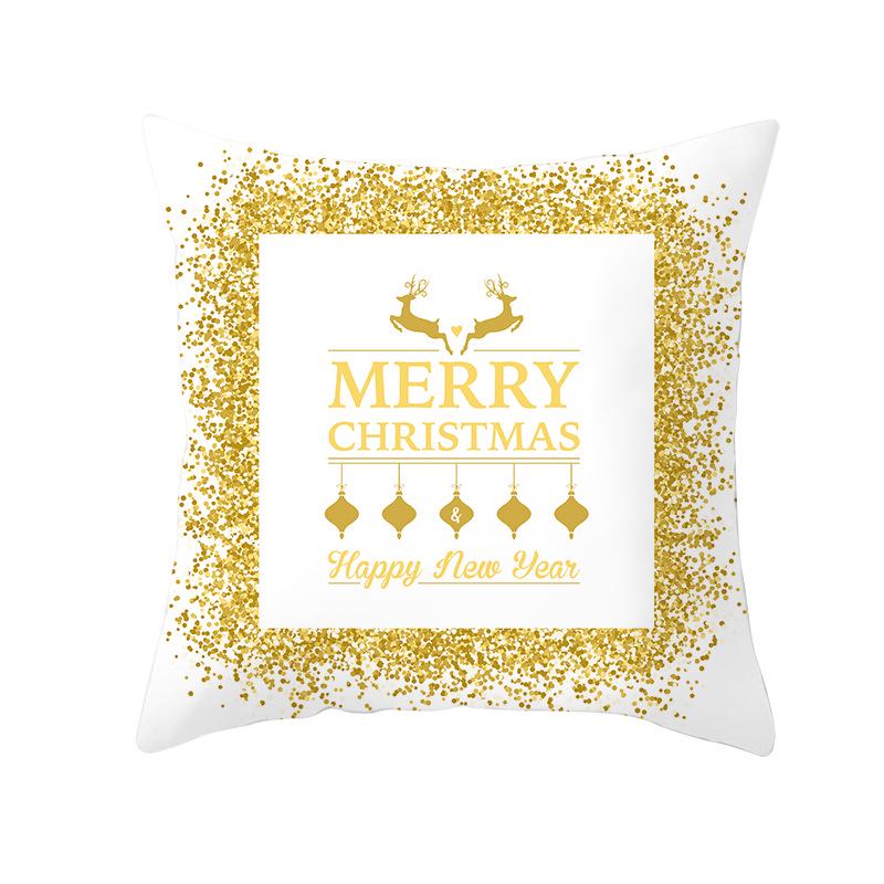 Peach Skin Snowflake Cushion Cover Christmas New Sofa Pillow Cover Home Pillow Cover Home