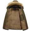 Giacca in cotone da uomo invernale Plus Velluto addensato con cappuccio Giacca in cotone casual antivento calda