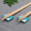 Stylish Kutani Ware Chopstick Rest Pair Camellia Made In Japan Set, Design, Ceramic,