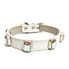 Rhinestone Pet Collar Set: High-End Leather Collar & Leash for Large Dogs