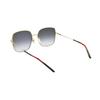 Gucci Gafas de Sol Cuadradas Ligeras de Metal con Montura Grande para Series Web y Viajes de Vacaciones para Mujer Gafas de Sol Dorado Degradado-Gris GG1195SK-001