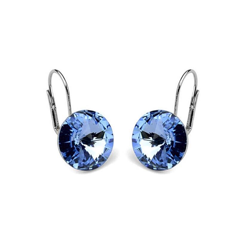 Fashion Classic Crystals Hoop Earring Leverback Dangle Earrings Party Jewelry for Women Gift