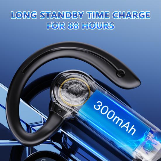 1 Set Wireless Headphone Stereo Surround IPX5 Waterproof Delay Free Battery Display Rechargeable Reduction Wireless Bone Conduction Headphone