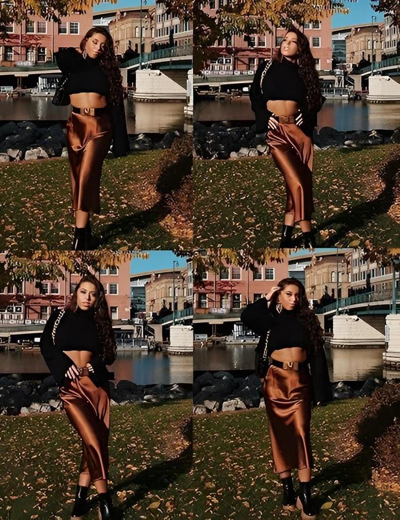 2023 Autumn Women's High Elastic Satin Short Skirt with Modern Design