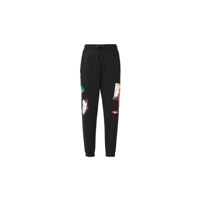 Jacob Rochester Artist Series Cartoon Print Fleece Joggers with Drawstring Men Bottoms Black DV1602-010