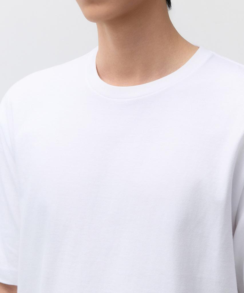 MUSINSA STANDARD Layered Crew Neck T-Shirt_Regular Length [White]