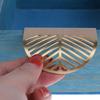 Leaf Shape Furniture Cupboard Cabinet Wardrobe Drawer Pull Knob Brass Handle