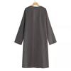 Summer Women's Long Trench Coat Cotton V-Neck Cardigan Sun Protection Long Sleeve Jacket Causal Outwear Robe