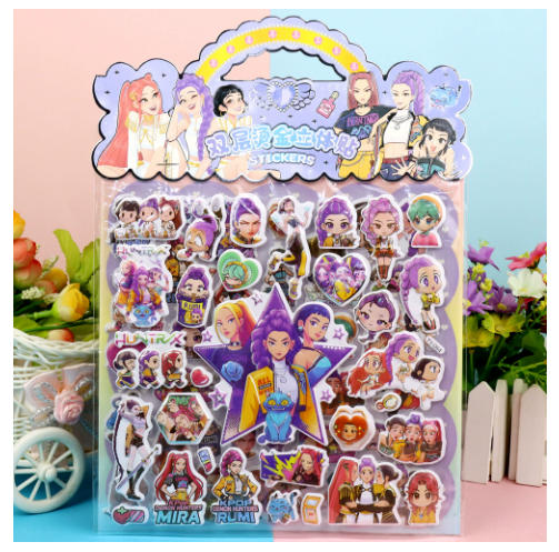 2025**KPOP Double-Layer 3D Bubble Stickers Hot Stamping Decorative Children's Gifts