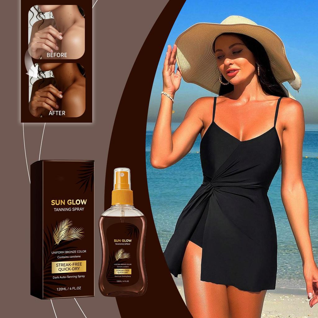 Carrot Enriched Sun Tanning Spray: This Sun Tanning Accelerator Contains Mild Ingredients And Is Water-resistant, Smooth And Moisturizing.
