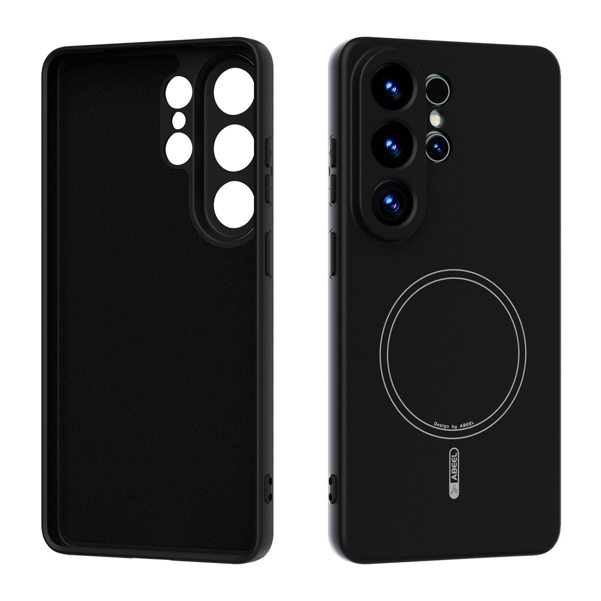 

Liquid Silicone Phone Case for Samsung Galaxy S26 Ultra S25 Plus S24 FE S25 Edge for Magsafe Magnetic Wireless Charging Cover Galaxy S24 FE чорний