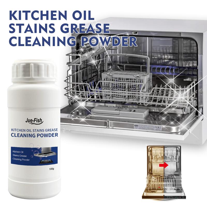 Jue-Fish Home Kitchen Oil Stains Degrease Clean Powder Deep Cleaning Descaling Remove Odor Stain Cleaner Deodorizer Powder