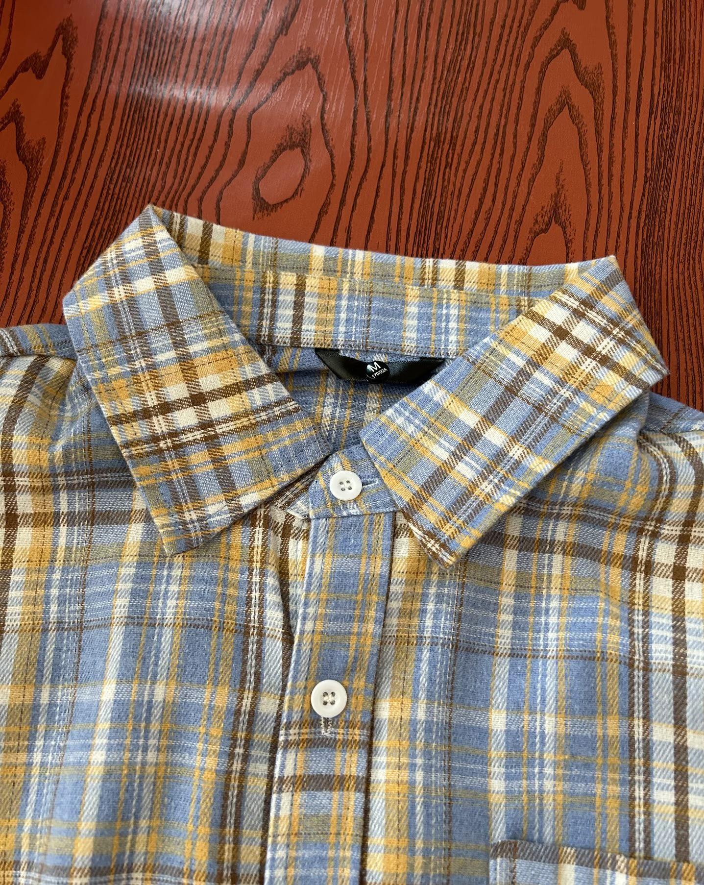 

Women s Retro Plaid Long Sleeve Shirt - Chic Hong Kong Style for Spring/Summer Double Extra Large