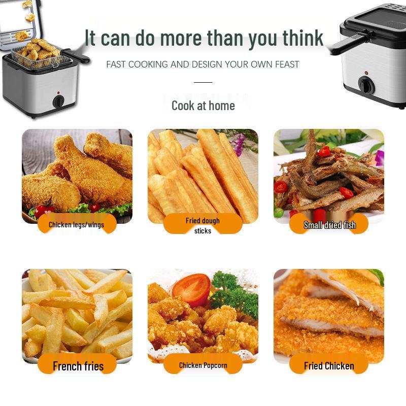 Electric Deep Fryer, 2.5L Large Capacity, with Fry Basket for French Fries