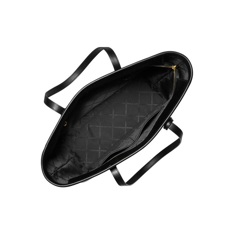 New MICHAEL KORS Sinclair Polyurethane Tote Bag, Shopping Bag, Handbag Women's Black & Ecru 30T2G5ST7J-987