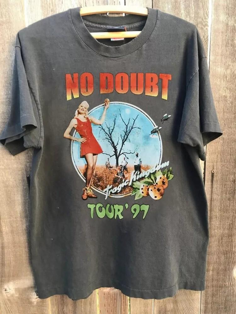 

No Doubt 1997 Tour Basic Style Charcoal Unisex Reprint Men Women S-5XL Unisex T-Shirt M