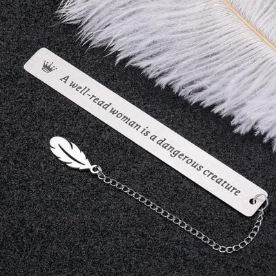 Bookmark Self-help Bookmarks Stainless Steel Metal Laser Lettering Bookmarks