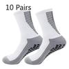 10 Pairs of Men's Spring and Autumn Football and Basketball Sports Towel Bottom Sweat Absorption Shock Non Slip Pressure Tube Socks