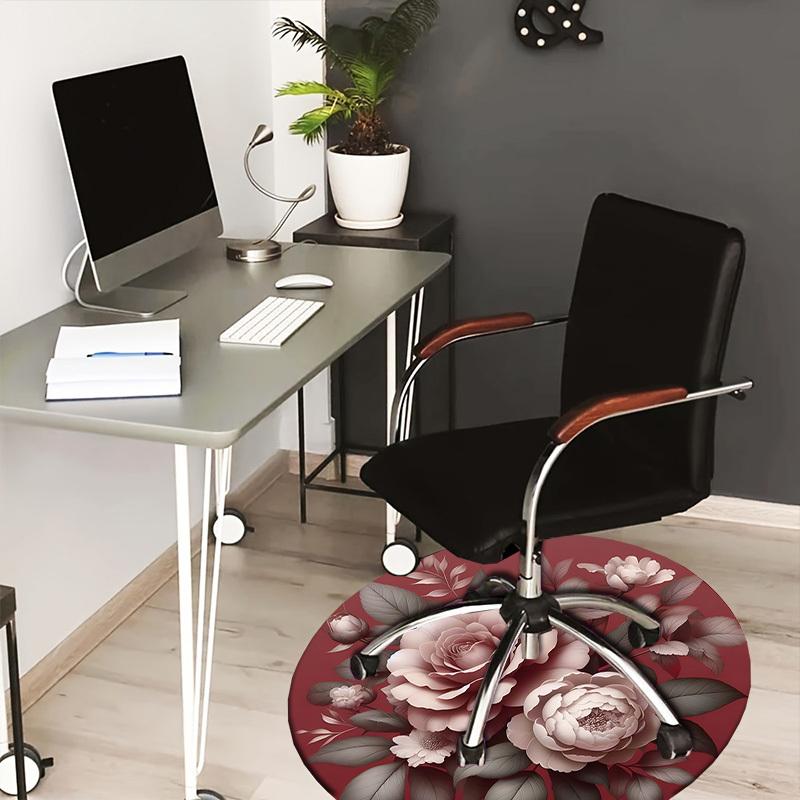 

1pc Office Carpet Chair Mats Vintage Rose Bouquet Illustration Perfect for Decorating Office Chairss, Or Bedrooms.YDT339 80cm by 80cm