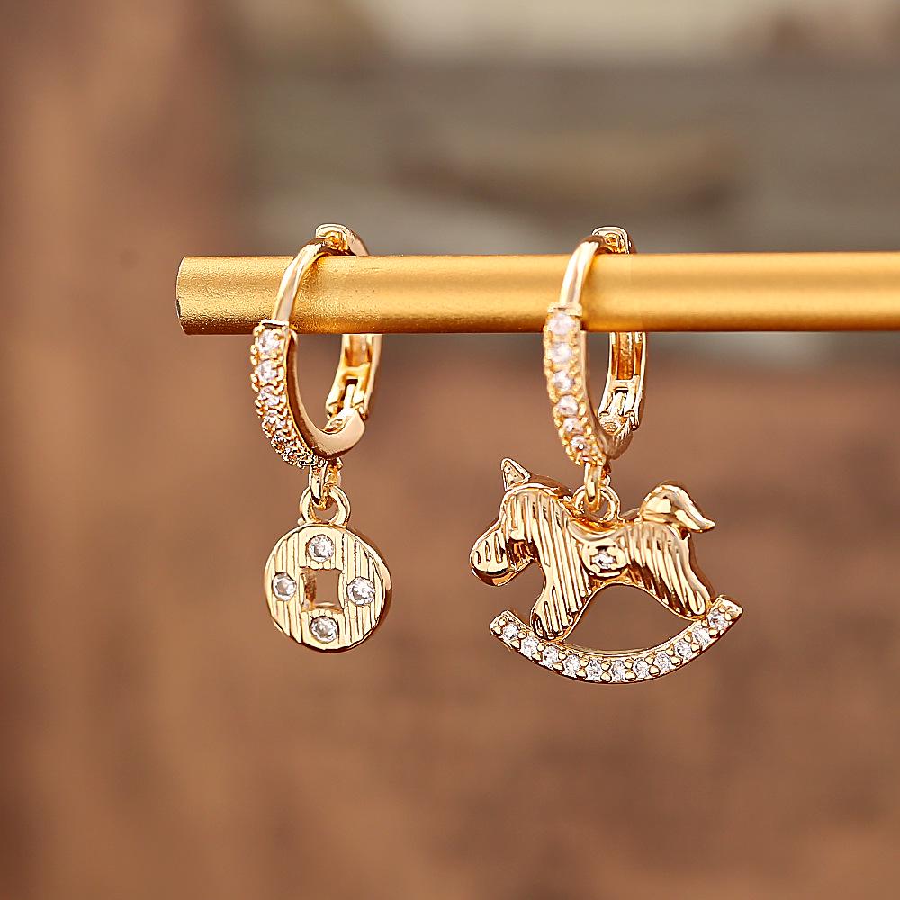 Изысканные серьги-каффы со знаком Зодиака из циркона - Высококачественные модные каффы для женщин