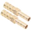 2 Pcs Barbed Fitting Splicer Brass Hose Barb Reducer Hex Reducing Barbed Connector