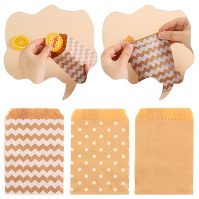 Wedding Wave Dot Pastry Tool Baking Packing Pouch Kraft Paper Bag Candy Biscuit Bags Popcorn Bag