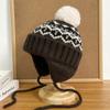 Female winter sweet and cute plush thickened wool hat ear protector student versatile warm knitted hat