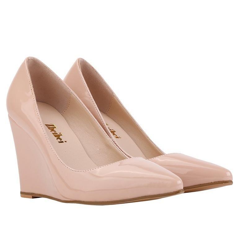 Sexy Stiletto-Pumps mit spitzer Zehenpartie aus Lackleder für Damen, Rot, Büro-Hochzeitsschuhe