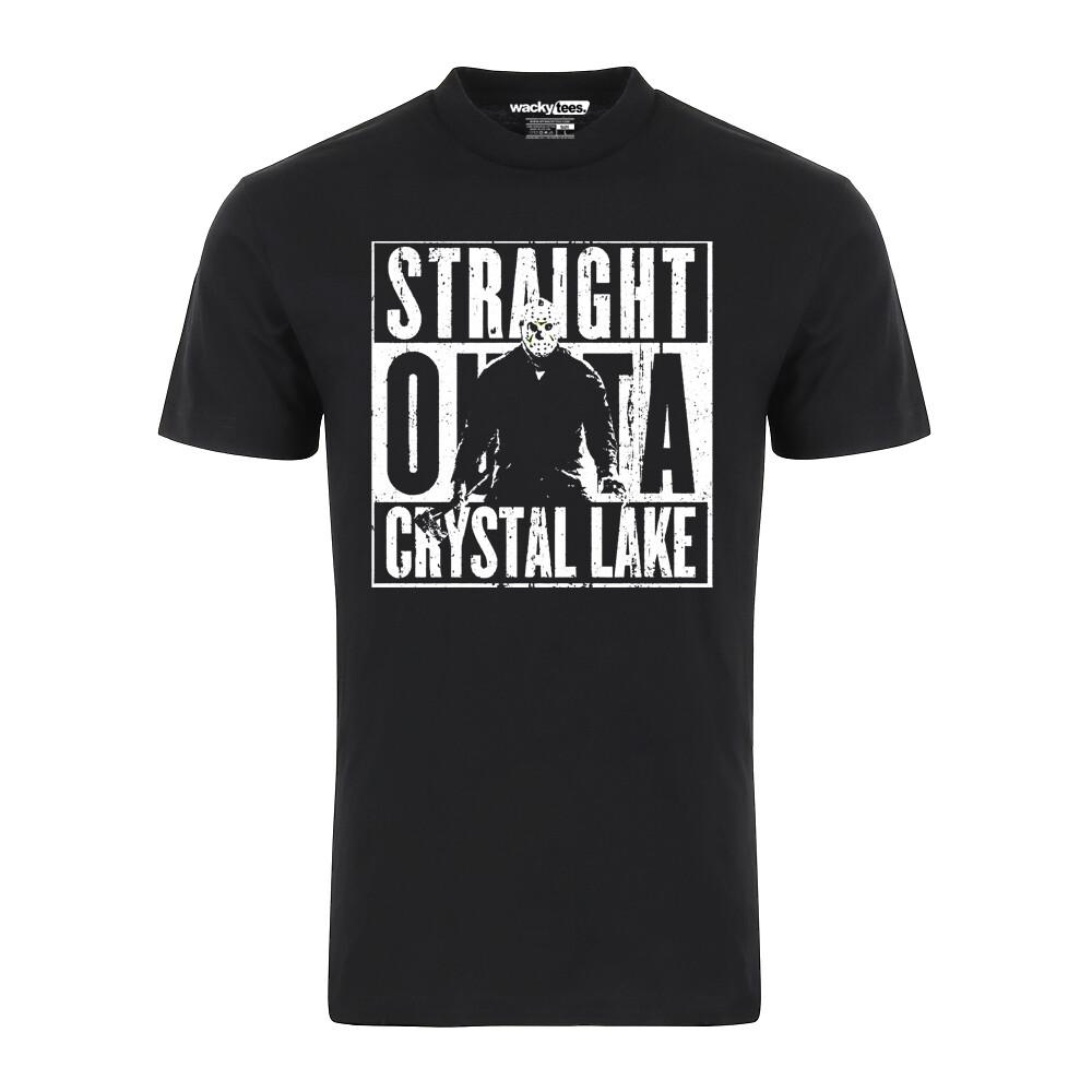 Friday the 13th Straight Outta Crystal Lake Distressed Graphic Tee Shirt Unisex T-Shirt S