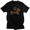 Dachshund Love Graphic Tee for Unisex Slim Fit Short Sleeve Casual T-Shirt