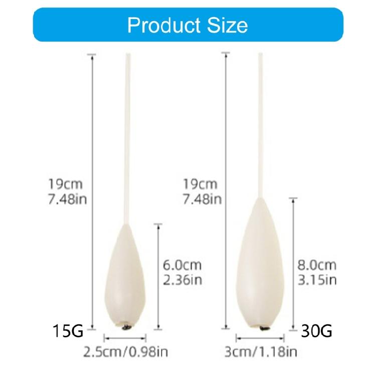 15g/30g Acrylic Fishing Float Replacement Buoyant Fishing Float Controller For Outdoor Saltwater River Lake Pond