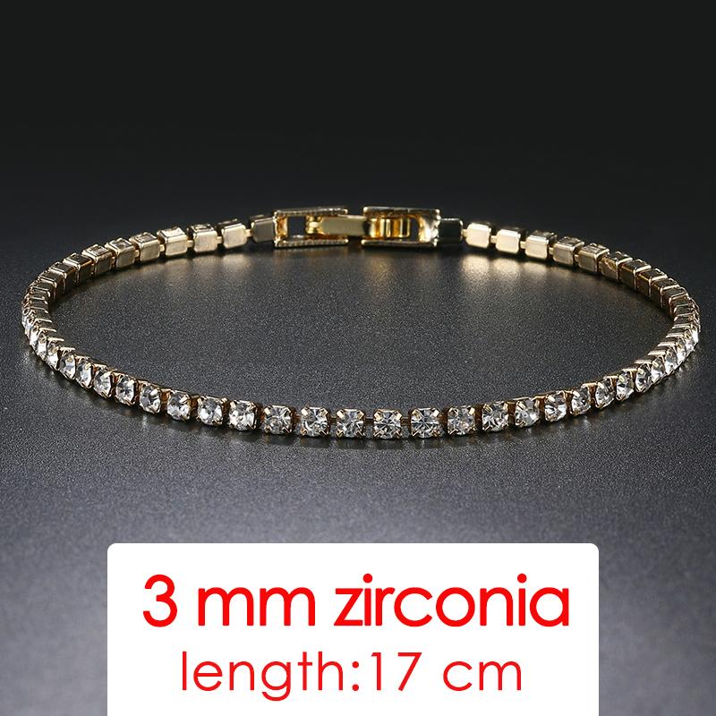 ZHOUYANG Tennis Bracelet For Women Luxury Colorful Optional 2.5mm CZ Crystal Rose Gold Color Gift Fashion Jewelry KC128