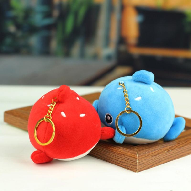 Cute Cartoon Ocean Plush Pendant Keychain Stuffed Backpack Keychain Decorative Pendant