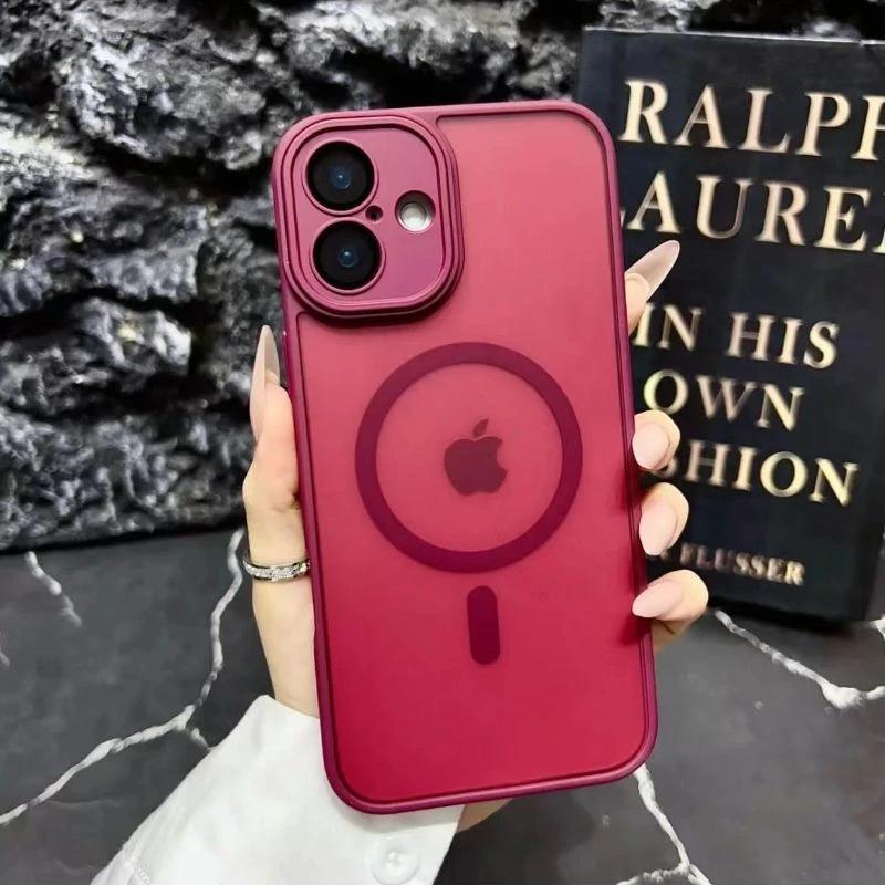 Desert Gold Luxury For Magsafe Wireless Charging Magnetic Case For Iphone 11 12 13 14 15 16 Pro Max Plus Matte Clear Armor Cover