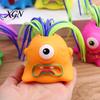 Screaming Devil Toy Hair Pulling Demon with 6 Sound Effects Stress Anxiety Kids Relief Colorful Plucking Sensory Fidget Party Favors