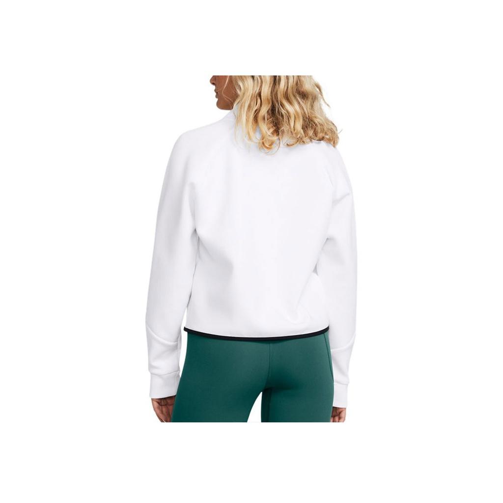 Under Armour Unstoppable Solid Fleece 1/4 Zip Short Sports Hoodie Women Hoodies White 1379844-100