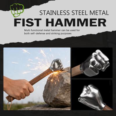 Roestvrij Stalen Vuist Hamer, Multifunctionele Hamer, Kan Gebruikt Worden Voor Hameren En Spijkeren, Leuk En Creatief Ontwerp.
