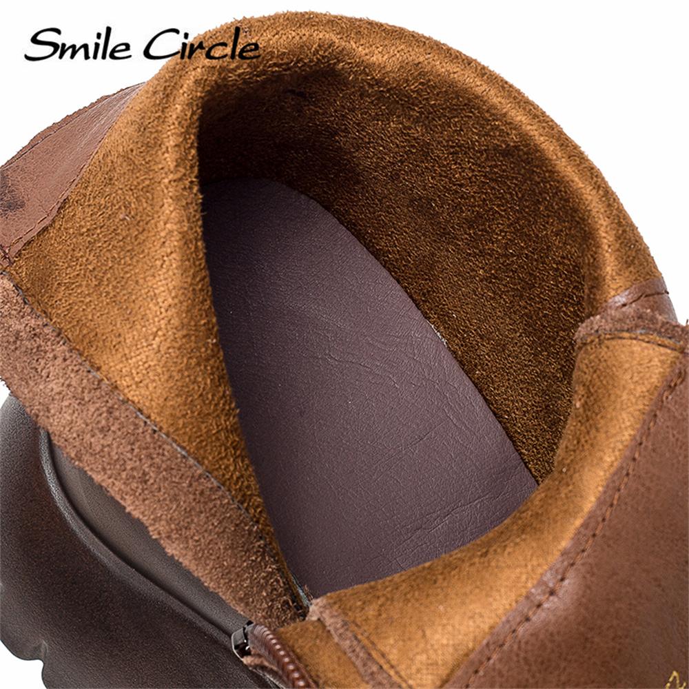 Bottines en cuir véritable pour femmes, bottines à plateforme avec fermeture éclair latérale, à la mode, à fond épais