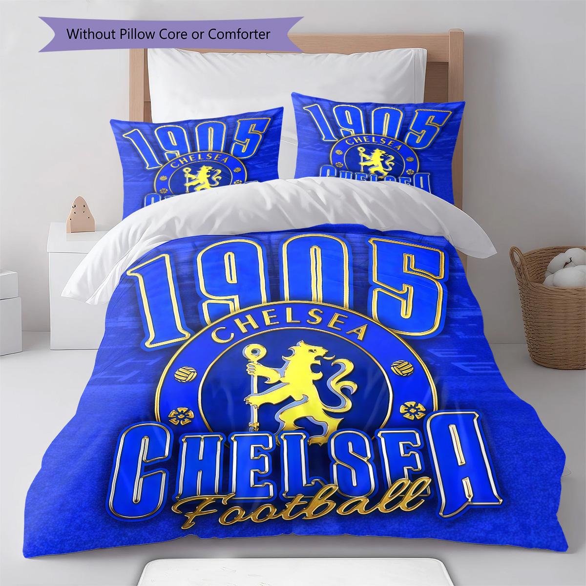 

The Blues logo RugPattern Bedding Quilt Set Quilt Cover Pillowcase Home Decoration Birthday Gift (1 * duvet cover + 2 * pillowcase, without core) 135x200cm