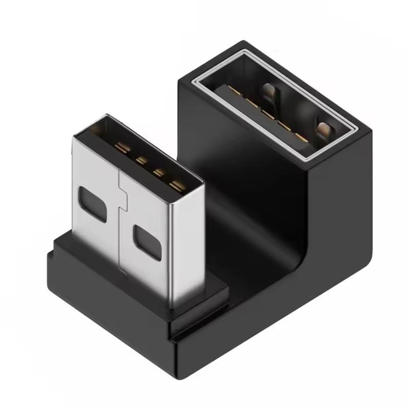 USB 3.0 Samec na Samici Pravoúhlý Prodlužovací Adaptér 90 Stupňový USB Konektor Nahoru Loketní Adaptér 10Gbps Pro Notebook PC Převodník