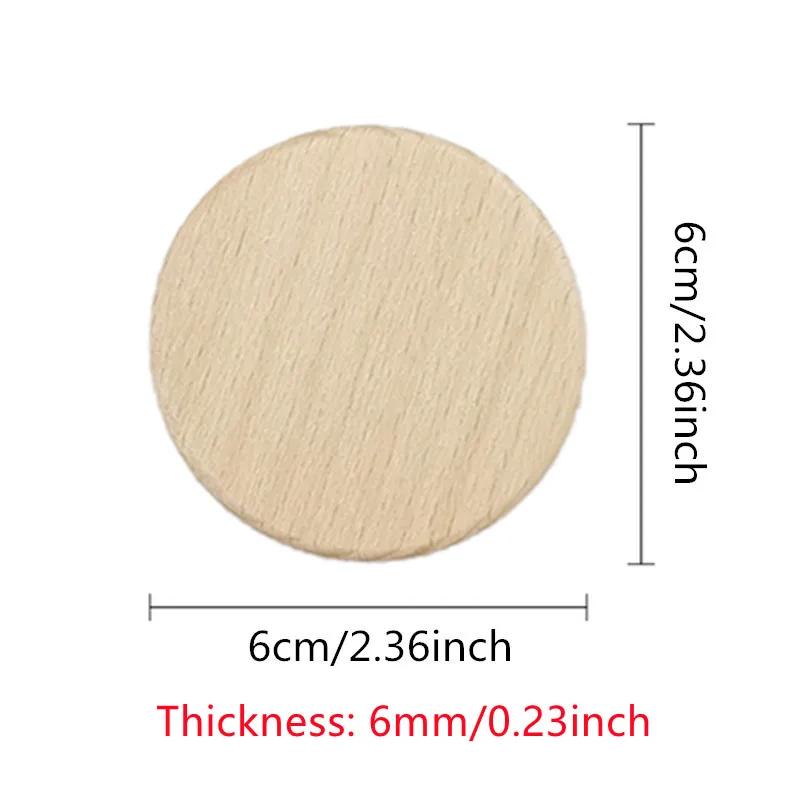 10 Pcs Flat Round Unfinished Wood Cutout Wood Slices for DIY Printing Art Craft Home Embellishments for Arts Crafts Projects